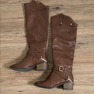 Cute knee high brown boots